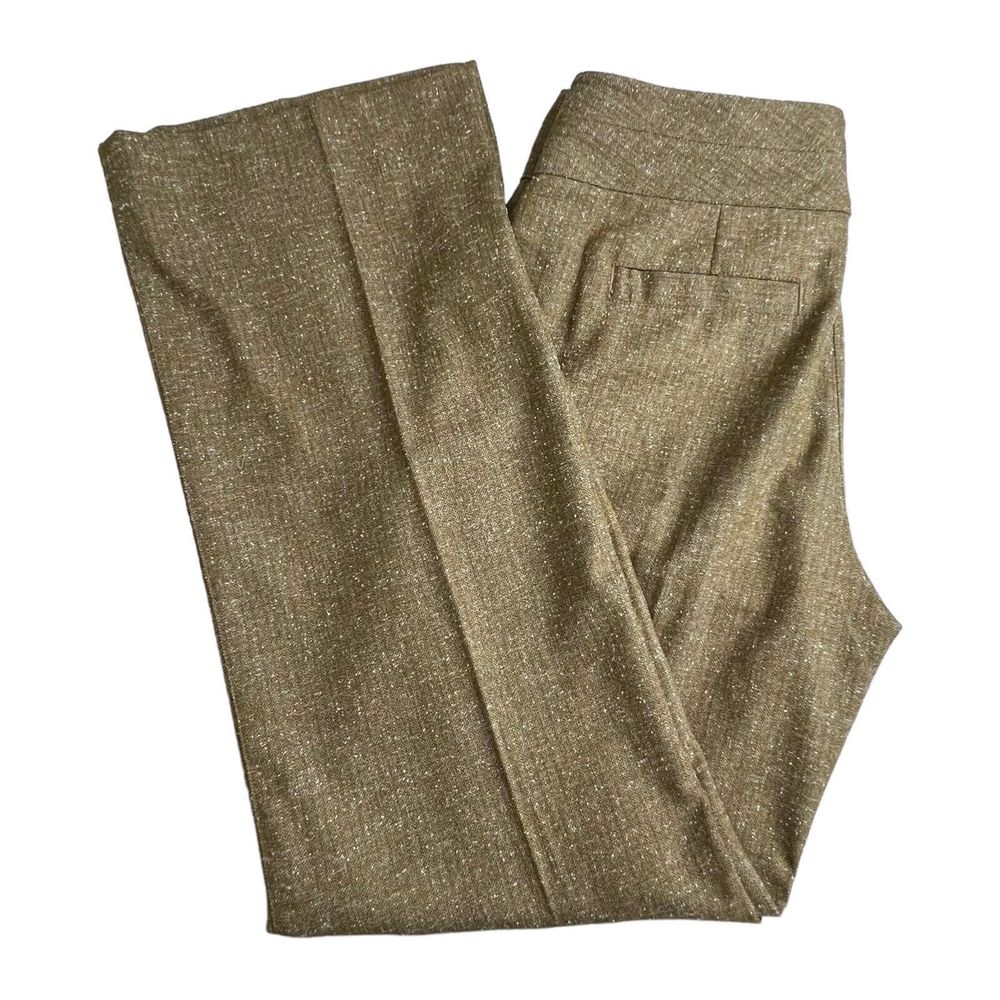 Cabi‎ Womens Tan Spotted Mid Rise Wide Leg Dress Pants 4 Style 377